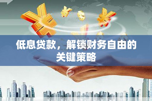 佳里低息贷款，解锁财务自由的关键策略