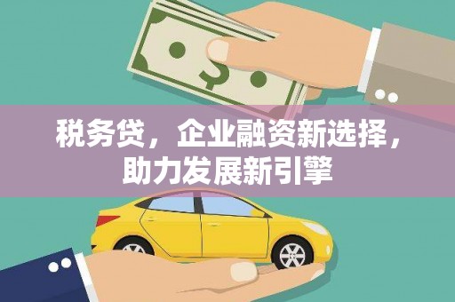 佳里税务贷，企业融资新选择，助力发展新引擎