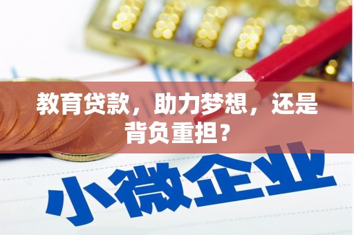 佳里教育贷款，助力梦想，还是背负重担？