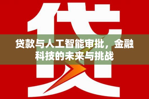 佳里贷款与人工智能审批，金融科技的未来与挑战