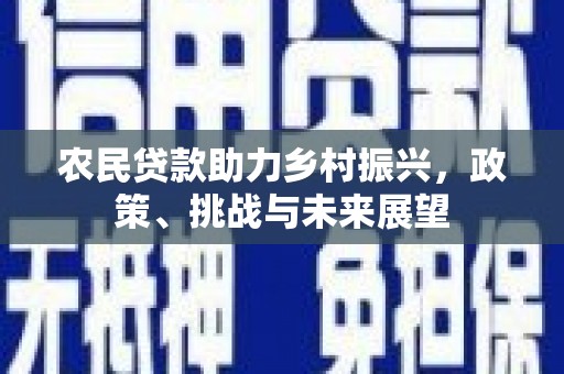 佳里农民贷款助力乡村振兴，政策、挑战与未来展望