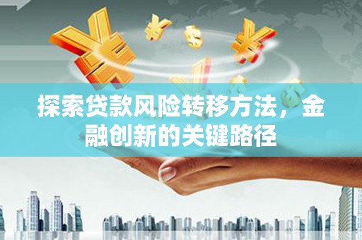 佳里探索贷款风险转移方法，金融创新的关键路径
