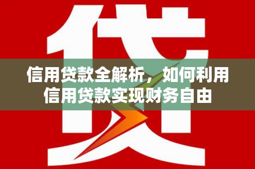 佳里信用贷款全解析，如何利用信用贷款实现财务自由